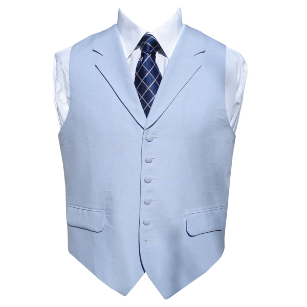 Click here to view information for&nbsp;Irish Linen Waistcoat In Powder Blue