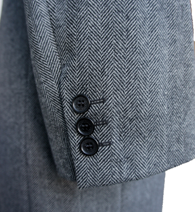 mens grey herringbone coat