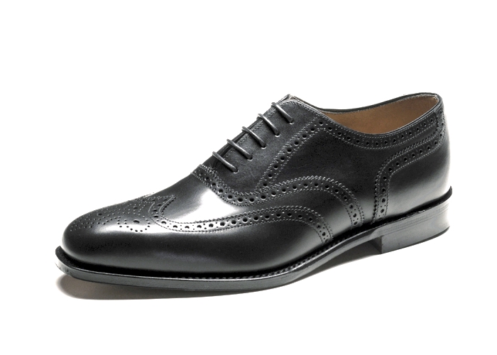Loake Buckingham Black Brogue Shoes - £189
