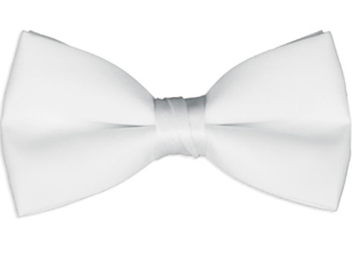 Classic Black And White Satin Pre-Tied Bow Tie For Men By DQT - Perfect For Weddings